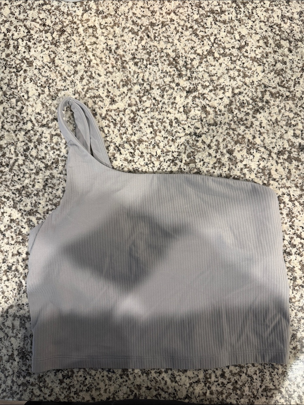 lululemon athletica One-Shoulder Ribbed Crop Top - Light Gray